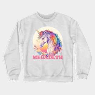 Megadeth ---- Retro Twee Style Unicorn Crewneck Sweatshirt